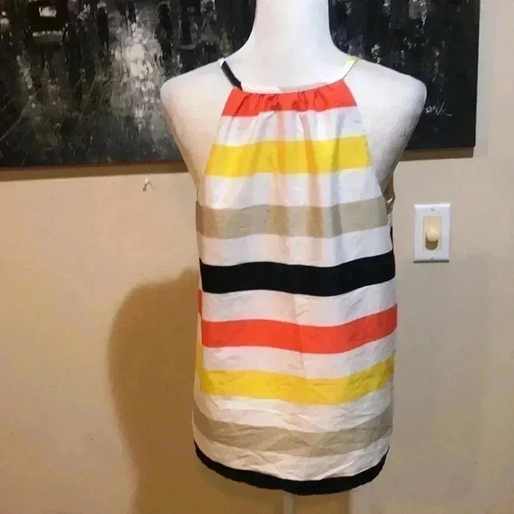 Banana Republic Cami Stripe Razor Back Silk Feel Tank Top-Size M - Picture 3 of 8
